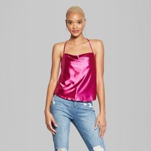 Hot pink Satin Top